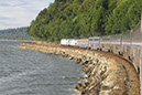 Eastbound Empire Builder Along Puget Sound